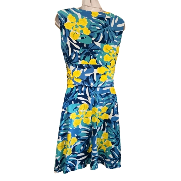 Land's End Tropical Criss-cross Dress, Size 6-8 petite. Excellent Pre-owned Cond - Picture 5 of 9
